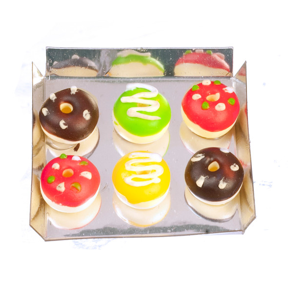 OakridgeStores.com | Aztec - Donuts - Set of 6 on Tray - 1:12 Scale Dollhouse Miniature Food - B0610