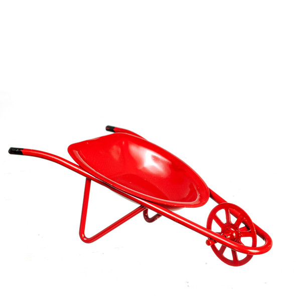 OakridgeStores.com | Aztec - Wheelbarrow - Red - 1" Scale Dollhouse Miniature - B0690