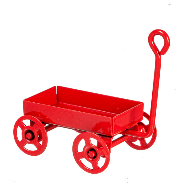 OakridgeStores.com | Aztec - Small Red Wagon - Half Scale Dollhouse Miniature - B0692