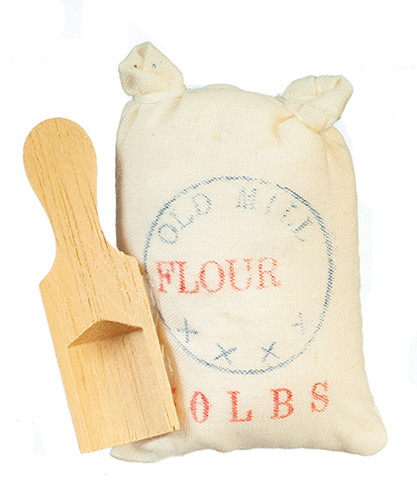 OakridgeStores.com | Aztec - Flour Sack and Scoop - 1" Scale Dollhouse Miniature - B1084
