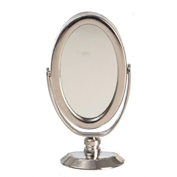 OakridgeStores.com | Aztec - Large Table Mirror - Silver Finish - 1:12 Scale Dollhouse Miniature - B3259