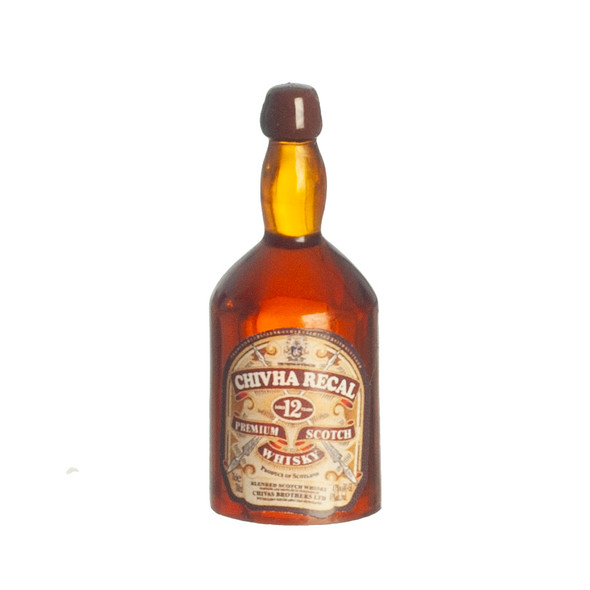 OakridgeStores.com | Aztec - Large Whiskey Bottle - Beverage Accessory - 1" Scale Dollhouse Miniature - B3333