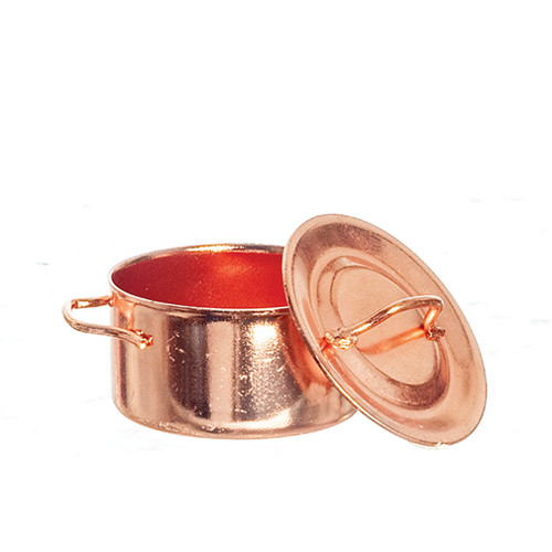 OakridgeStores.com | Aztec - Large Copper Pot - Kitchen Cookware - 1:12 Scale Dollhouse Miniature - B3365