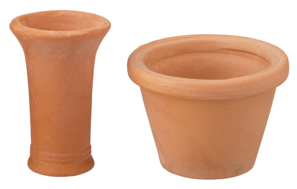OakridgeStores.com | Aztec - Pot/Tall Planter Set of 2 - 1:12 Scale Dollhouse Miniature - B5195