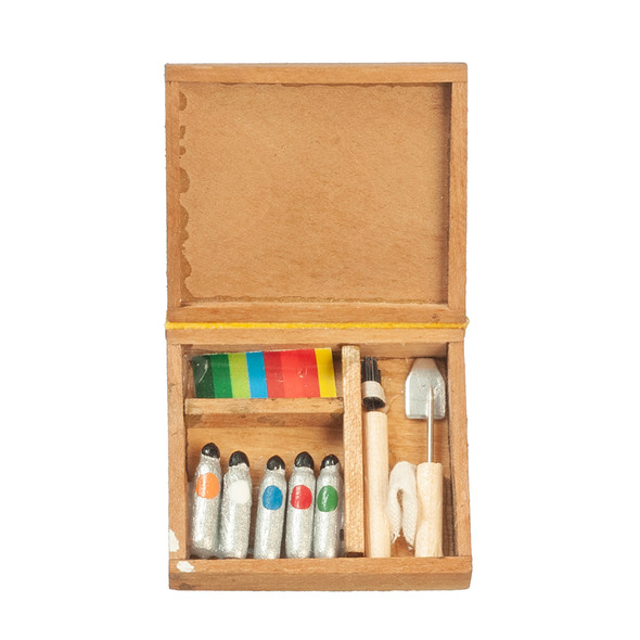OakridgeStores.com | Aztec - Paint Set in Box - Art Accessory - 1" Scale Dollhouse Miniature - C1142