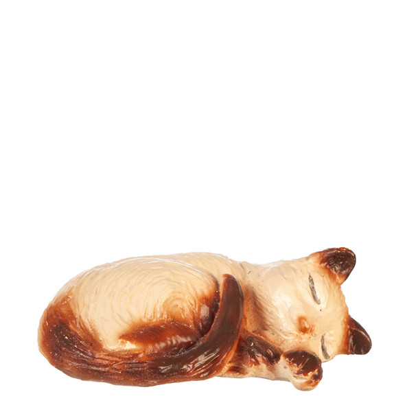 OakridgeStores.com | Aztec - Cat Laying Right, Siamese - 1" Scale Dollhouse Miniature Figure - E0164