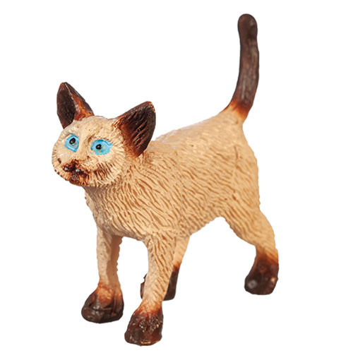 OakridgeStores.com | Aztec - Standing Cat - Siamese - 1:12 Scale Dollhouse Miniature Figure - E0194