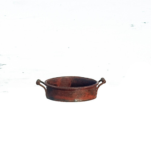 OakridgeStores.com | Aztec - Small Round Rusted Pan - Kitchen Cookware - 1" Scale Dollhouse Miniature - EIWF626