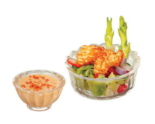 OakridgeStores.com | Aztec - Salad with Dressing - Food - 1" Scale Dollhouse Miniature - G5952