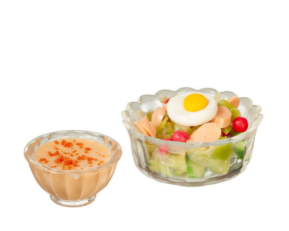 OakridgeStores.com | Aztec - Salad with Dressing - Food - 1" Scale Dollhouse Miniature - G5955