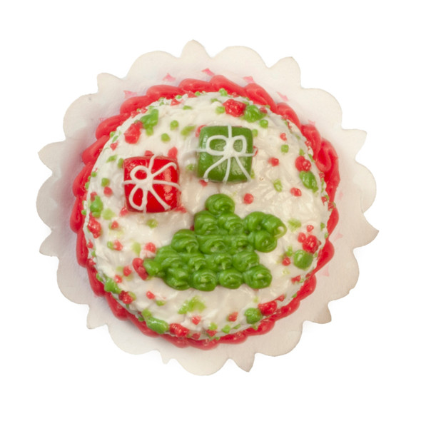 OakridgeStores.com | Aztec - Christmas Cake - 1" Scale Dollhouse Miniature Food - G6248