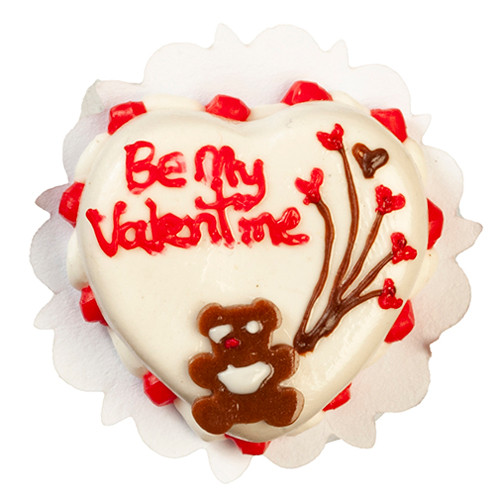 OakridgeStores.com | Aztec - Valentine Cake - Heart-Themed Decorated Cake - 1" Scale Dollhouse Miniature Food - G6262