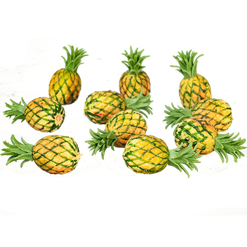 OakridgeStores.com | Aztec - Pineapples - Set of 10 - 1:12 Scale Dollhouse Miniature Food - G6423