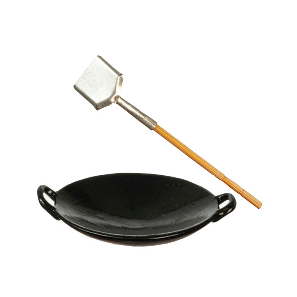 OakridgeStores.com | Aztec - Chinese Wok - Black - 1:12 Scale Dollhouse Miniature - G6460