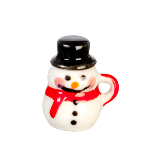 OakridgeStores.com | Aztec - Snowman with Top Hat Mug - Christmas - 1:12 Scale Dollhouse Miniature - G6463