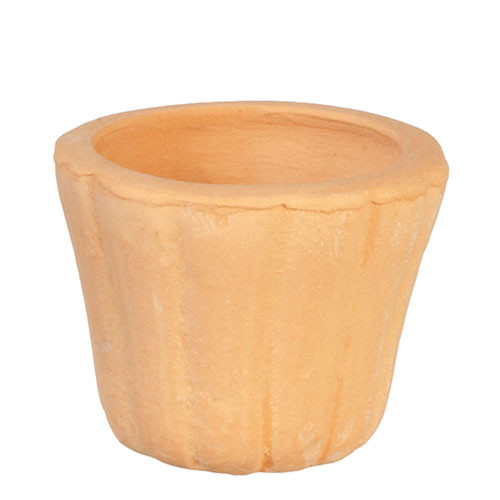 OakridgeStores.com | Aztec - Medium Round Terracotta Pot - 1:12 Scale Dollhouse Miniature Planter - G6482