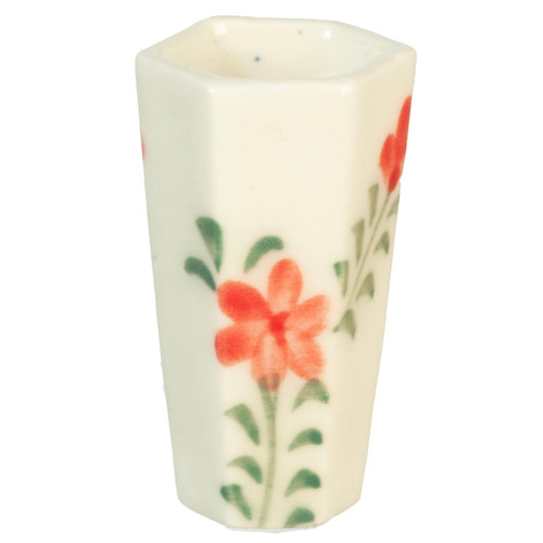 OakridgeStores.com | Aztec - Red Flower on Vase - 1" Scale Dollhouse Miniature - G6524