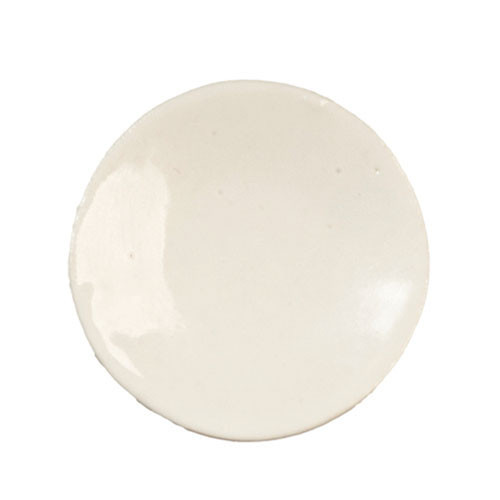 OakridgeStores.com | Aztec - Round Ceramic Plate - White - 1" Scale Dollhouse Miniature Dinnerware - G6528