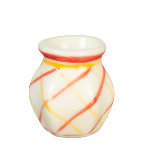 OakridgeStores.com | Aztec - Orange/Yellow/White Vase - 1:12 Scale Dollhouse Miniature - G6582