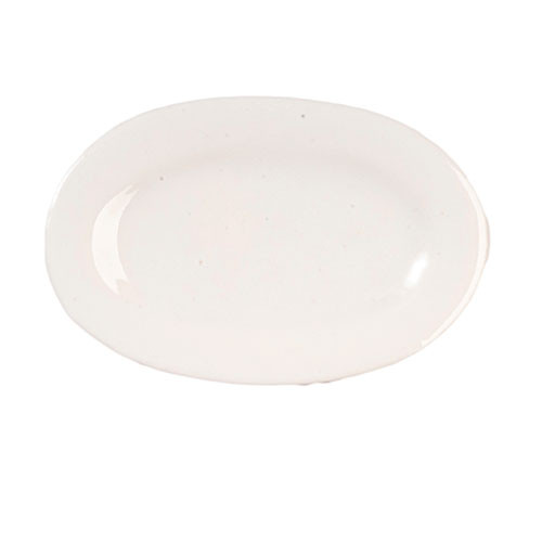 OakridgeStores.com | Aztec - Oval Ceramic Plate - White - 1:12 Scale Dollhouse Miniature - G6626