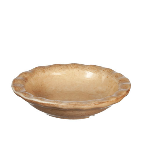 OakridgeStores.com | Aztec - Round Brown Ceramic Bowl - 1:12 Scale Dollhouse Miniature - G6707