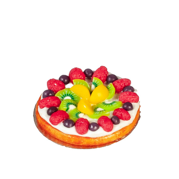 OakridgeStores.com | Aztec - Pie on Metal Plate - 1" Scale Dollhouse Miniature Food - G6760