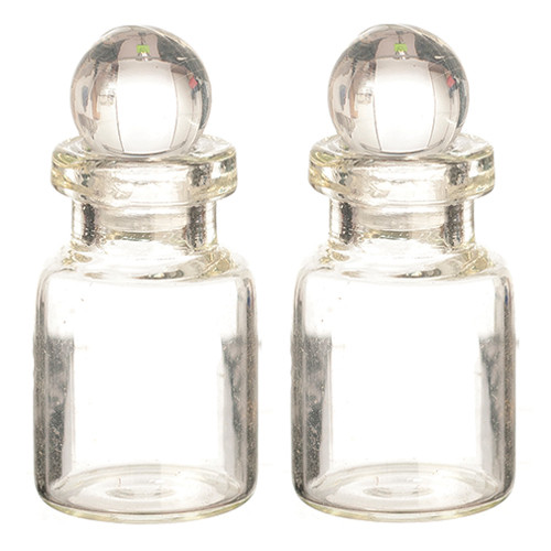 OakridgeStores.com | Aztec - Glass Bottle with Lid, 28mm - 1" Scale Dollhouse Miniature - G7392