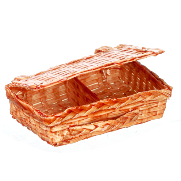 OakridgeStores.com | Aztec - Empty Picnic Basket - 1" Scale Dollhouse Miniature - G8514