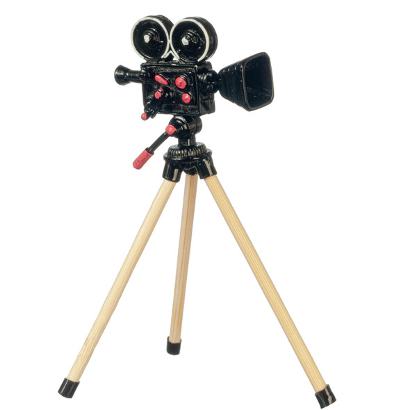 OakridgeStores.com | Aztec - Movie Camera on Tripod - 1:12 Scale Dollhouse Miniature Accessory - S2208