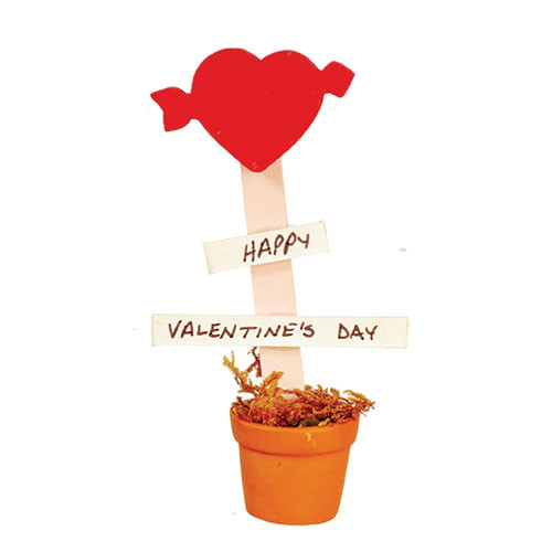 OakridgeStores.com | Aztec - Valentine Heart Pot - 1:12 Scale Dollhouse Miniature - SH0115