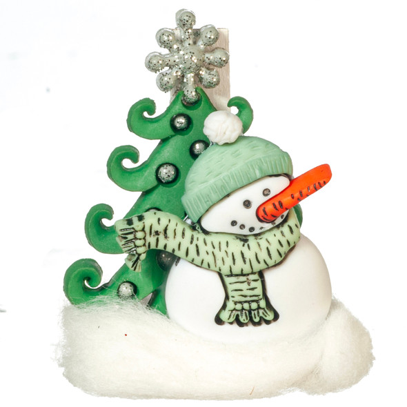 OakridgeStores.com | Aztec - Green Snowman - 1" Scale Dollhouse Miniature - SH0137