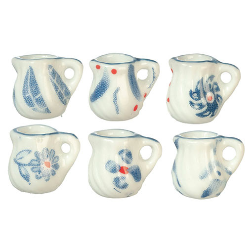 OakridgeStores.com | Aztec - Pitcher Set - Assorted Colors - 6 Piece - 1:12 Scale Dollhouse Miniature - T2803