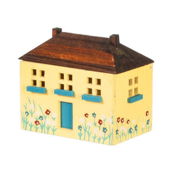 OakridgeStores.com | Aztec - Doll's Dollhouse, Yellow - 1" Scale Dollhouse Miniature Accessory - T8423 717425584236