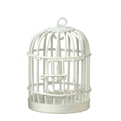 OakridgeStores.com | Aztec - Round Birdcage - White - 1" Scale Dollhouse Miniature - ZC752WH