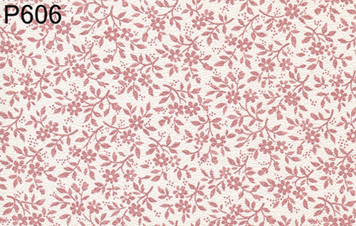 OakridgeStores.com | BH Miniatures - Prepasted Wallpaper - Tiny Cinnamon Flowers, 3 Pieces - 1" Scale Dollhouse Miniature - 606