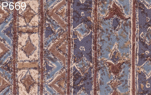 OakridgeStores.com | BH Miniatures - Prepasted Wallpaper - Blues Graphic Stripe, 3 Pieces - 1:12 Scale Dollhouse Miniature - 669