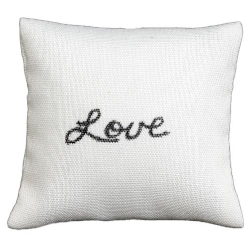 OakridgeStores.com | Barbara Obrien - Pillow - Ecru Love - 1:12 Scale Dollhouse Miniature - 80037 731851800371