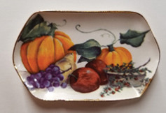 OakridgeStores.com | By Barb - Tray with Pumpkins - Halloween Tray Decor - 1" Scale Dollhouse Miniature - CDD680