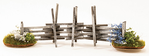OakridgeStores.com | Creative Accents - CABL - Cedar Fence with Flowers - 1" Scale Dollhouse Miniature - 0394 783970800480