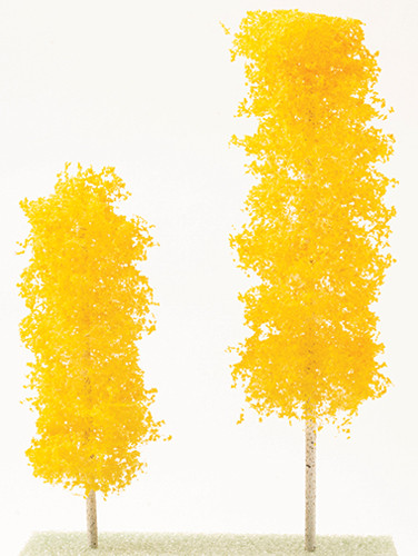OakridgeStores.com | Creative Accents - CA - Autumn Aspen Grove Tree on Spike, Yellow, 6 and 9 Inch Pack - 1:12 Scale Miniature Plant - 0579 783970800824