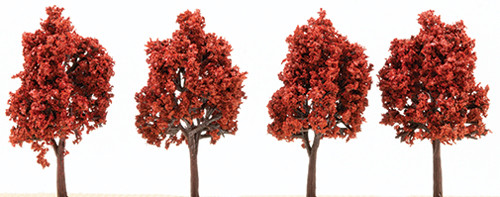 OakridgeStores.com | Creative Accents - 1:12 Scale Oriental Red Maple Trees 2.5 inches - 4-Pack - 7005 783970803085