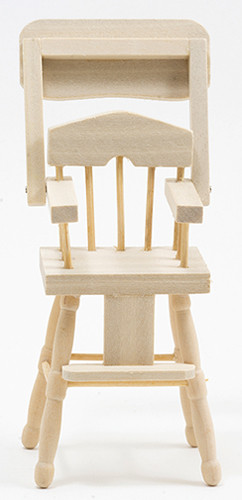 OakridgeStores.com | Classics Dollhouse - High Chair - Unfinished - 1:12 Scale Dollhouse Miniature - 08614 731851086140