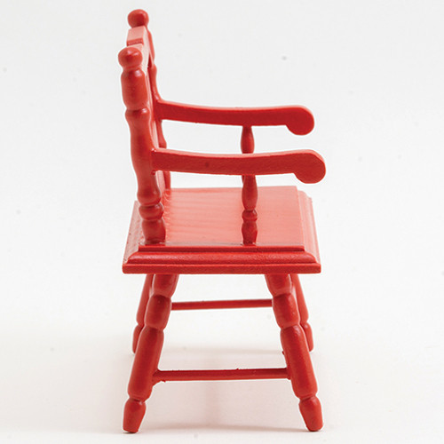OakridgeStores.com | Classics Dollhouse - Deacon Bench - Red - 1" Scale Dollhouse Miniature - 10525 731851105254