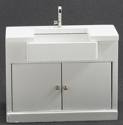 OakridgeStores.com | Classics Dollhouse - Modern Kitchen Sink - White - 1" Scale Dollhouse Miniature - 12025 731851120257