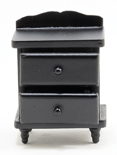 OakridgeStores.com | Classics Dollhouse - Night Stand - Black - 1:12 Scale Dollhouse Miniature - 12036 731851120363