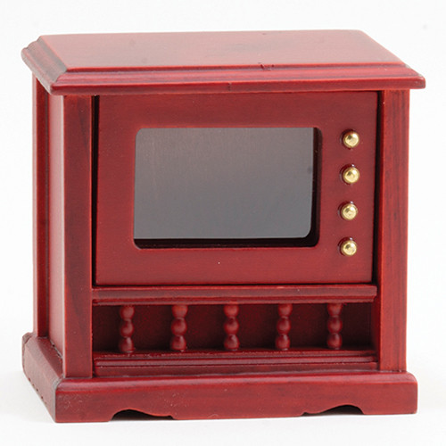 OakridgeStores.com | Classics Dollhouse - Television - Mahogany Finish - 1:12 Scale Dollhouse Miniature - 12040 731851120400