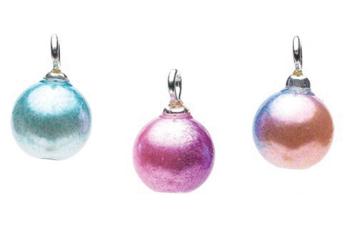 OakridgeStores.com | Creative Little Details - Multi-Color Christmas Tree Pearl Ornaments - Set of 3 - 1" Scale Dollhouse Miniature - 2138