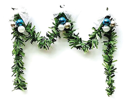 OakridgeStores.com | Creative Little Details - Elegant Garland - Christmas Fireplace Garland - 1" Scale Dollhouse Miniature - 6028