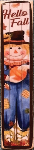 OakridgeStores.com | Creative Little Details - Porch Board Sign - Scarecrow - 1:12 Scale Dollhouse Miniature - 917