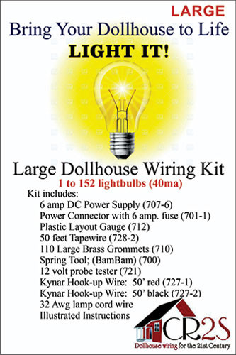 OakridgeStores.com | Creative Reproductions 2 Scale - Large Dollhouse Wiring Kit with 6 Amp DC Power Supply - 1:12 Scale Dollhouse Miniature - 003